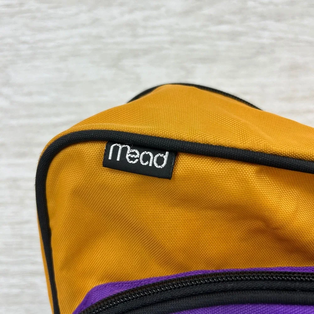 Vintage Nike x Mead Messenger Bag Purple Gold Blue 90s Retro Duffle Sport Bag